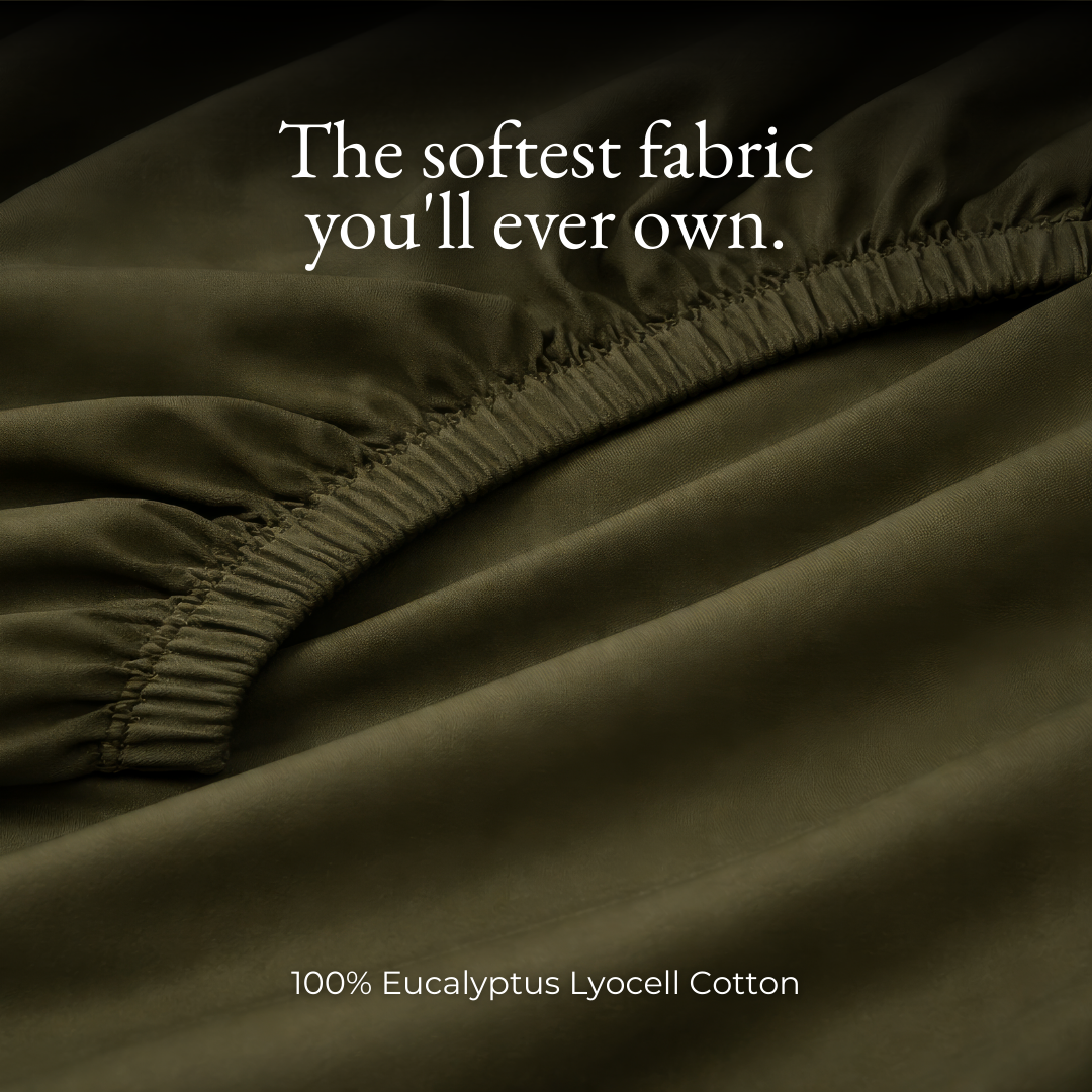 Eucalyptus Lyocell Fitted Sheet - Olive Green