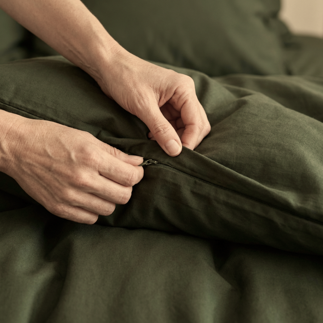 Luxe Bedding Bundle - Olive Green