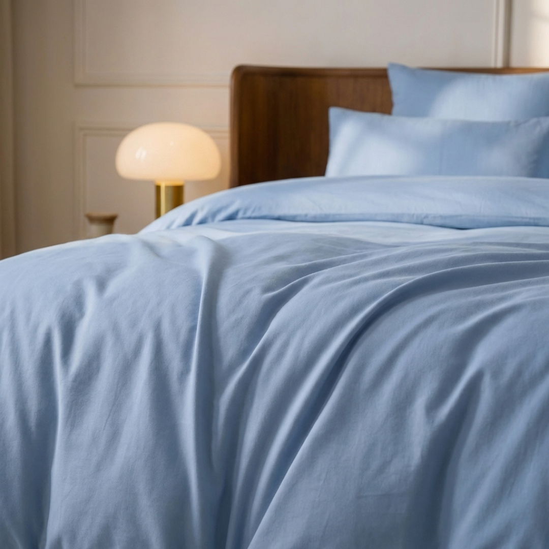Eucalyptus Lyocell Fitted Sheet - Lapiz Blue