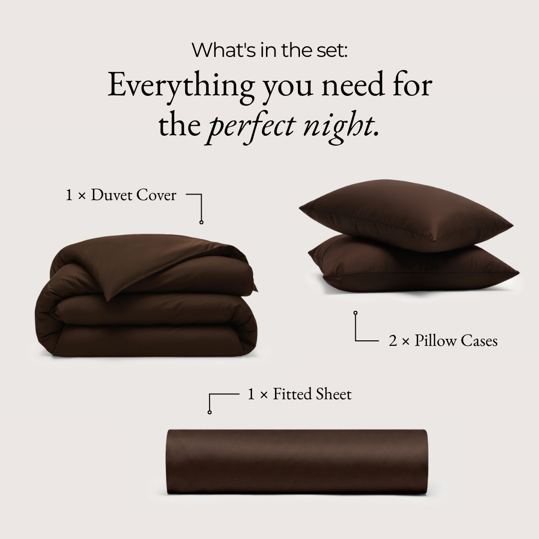 Luxe Bedding Bundle - Espresso Brown