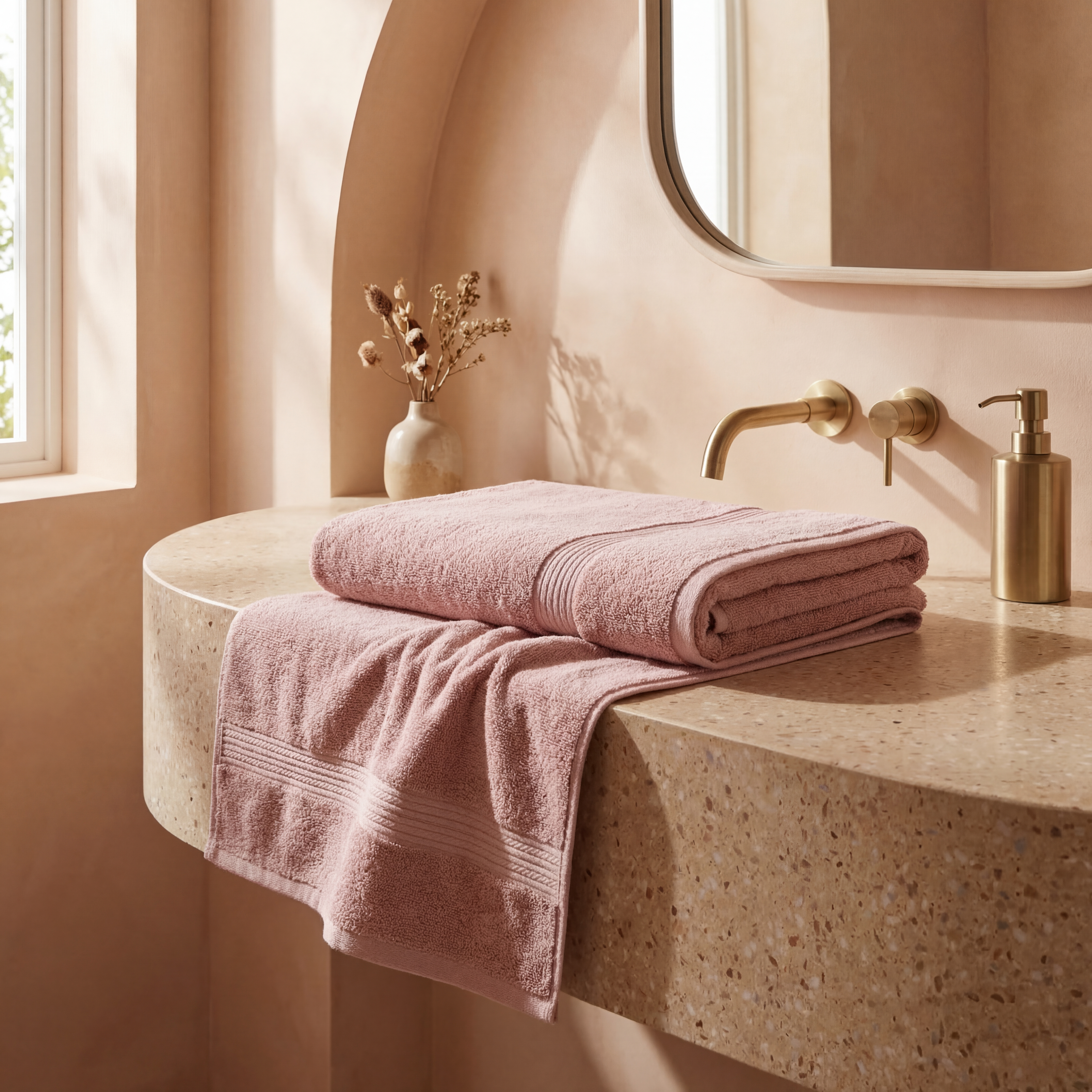 Ultrasoft Egyptian Cotton Hand Towels 5pcs - Rose Pink