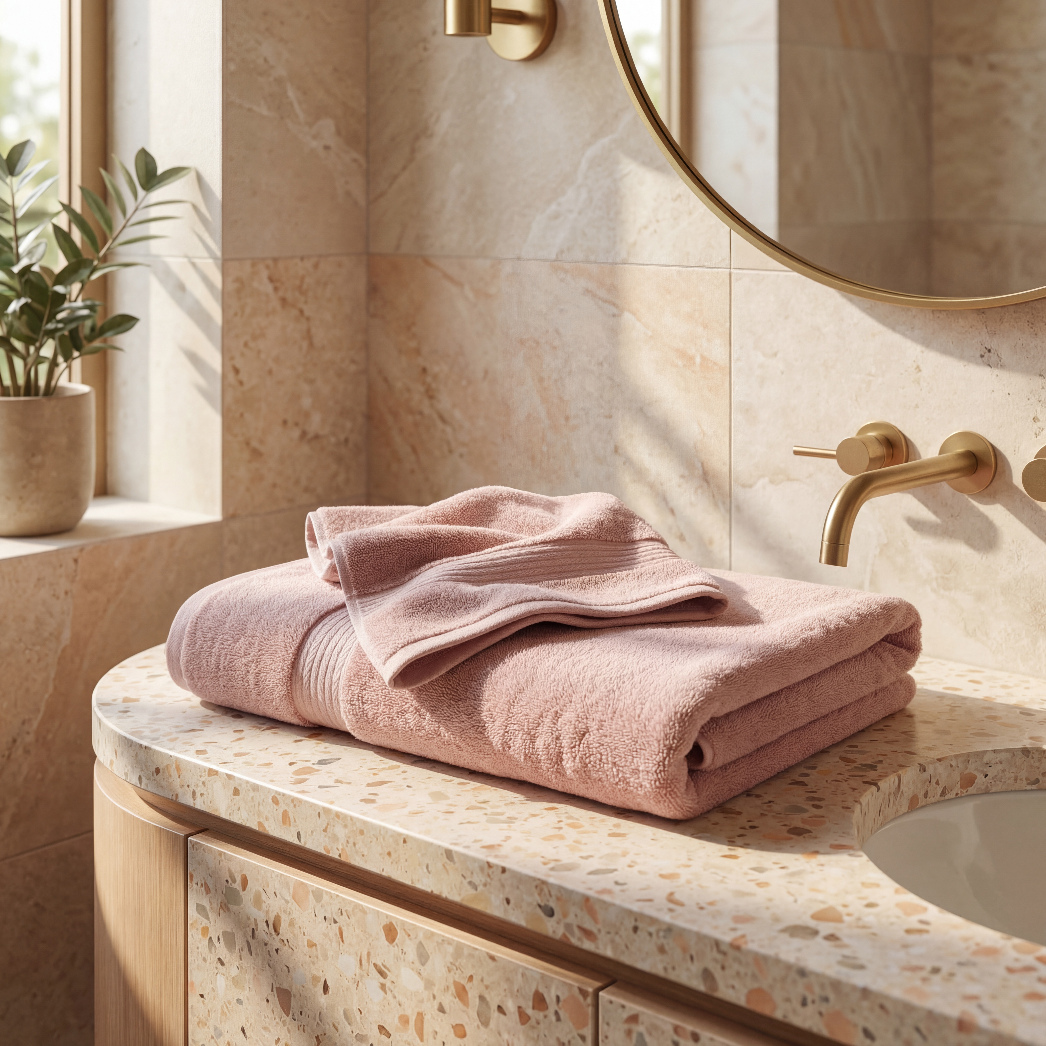 Ultrasoft Egyptian Cotton Hand Towels 5pcs - Rose Pink
