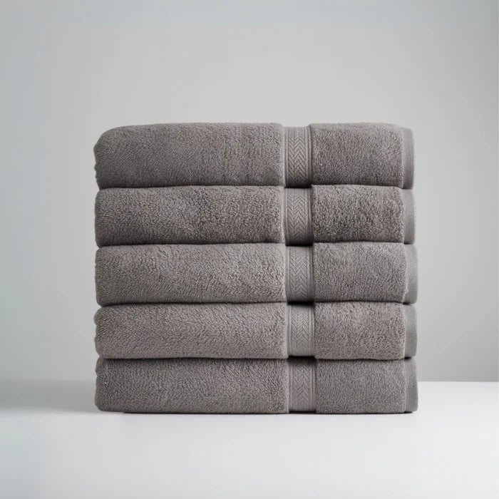 Ultrasoft Egyptian Cotton Hand Towels 5pcs - Soft Grey