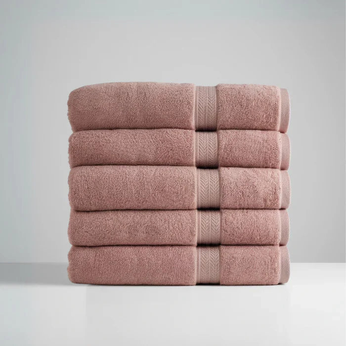 Ultrasoft Egyptian Cotton Hand Towels 5pcs - Rose Pink