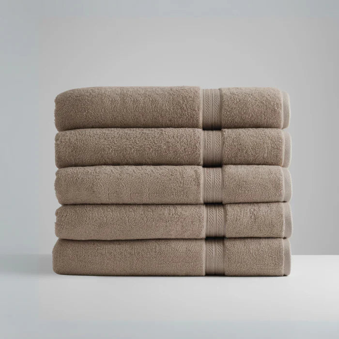 Ultrasoft Egyptian Cotton Bath Towels 5pcs - Beige