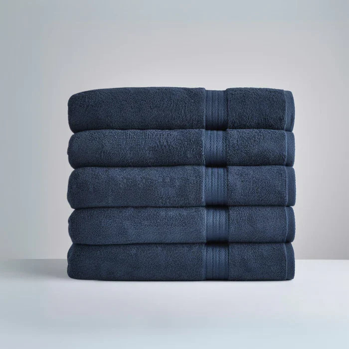 Ultrasoft Egyptian Cotton Bath Towels 5pcs - Navy