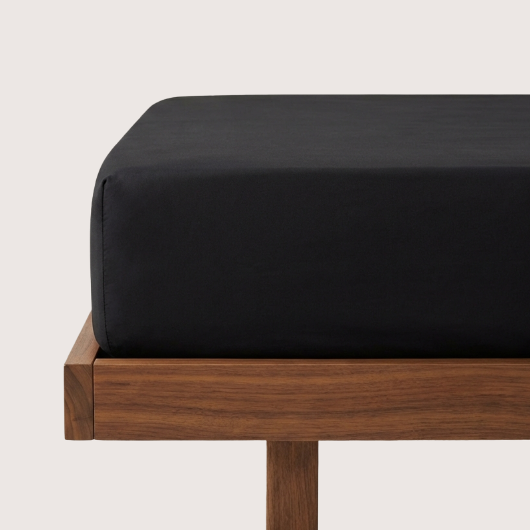 Eucalyptus Lyocell Fitted Sheet - Midnight Black