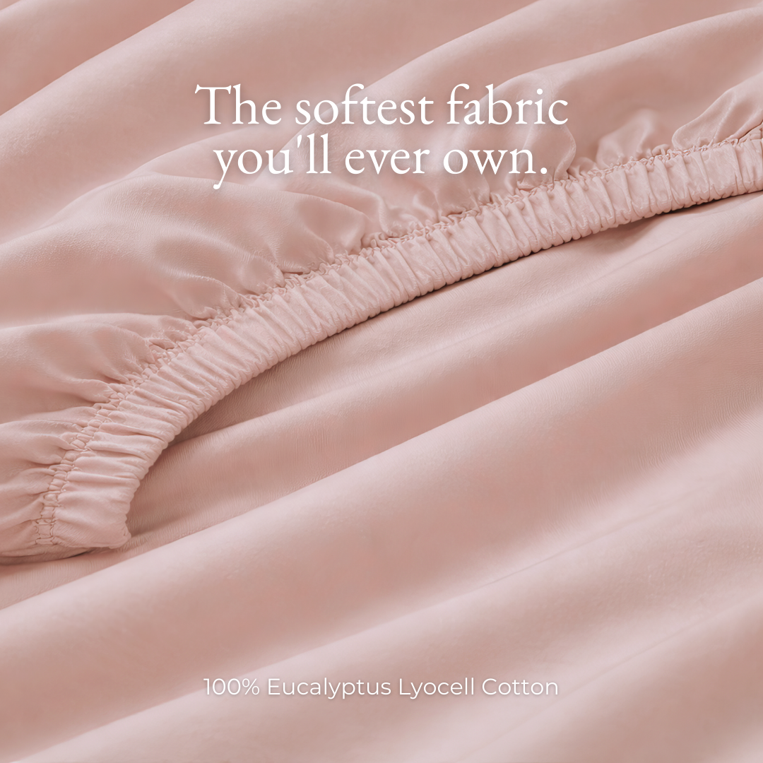 Eucalyptus Lyocell Fitted Sheet - Coral Pink