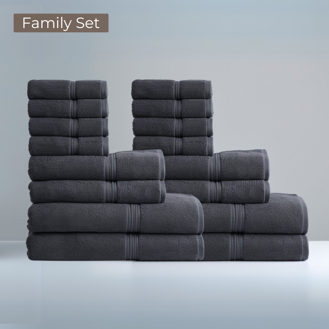 Ultrasoft Family Bath Bundle 16pcs - Dark Grey
