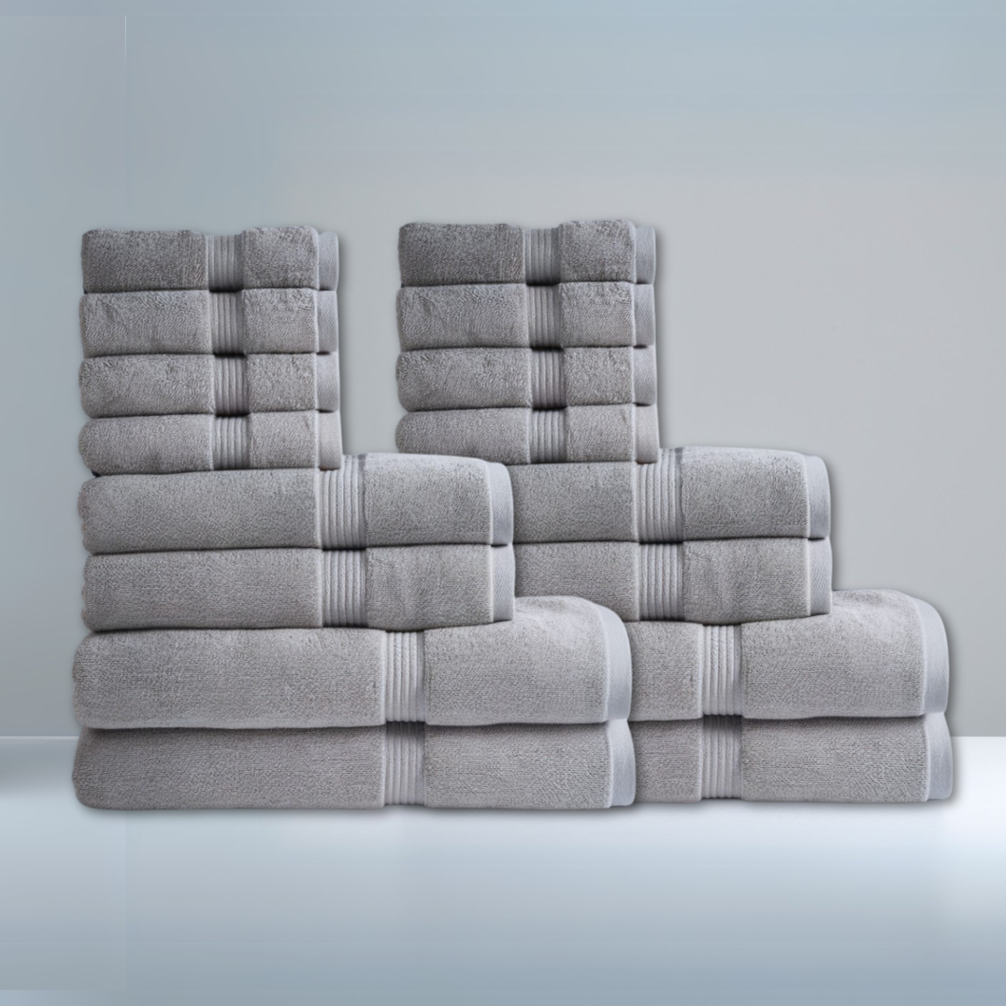 Ultrasoft Family Bath Bundle 16pcs - Soft Grey