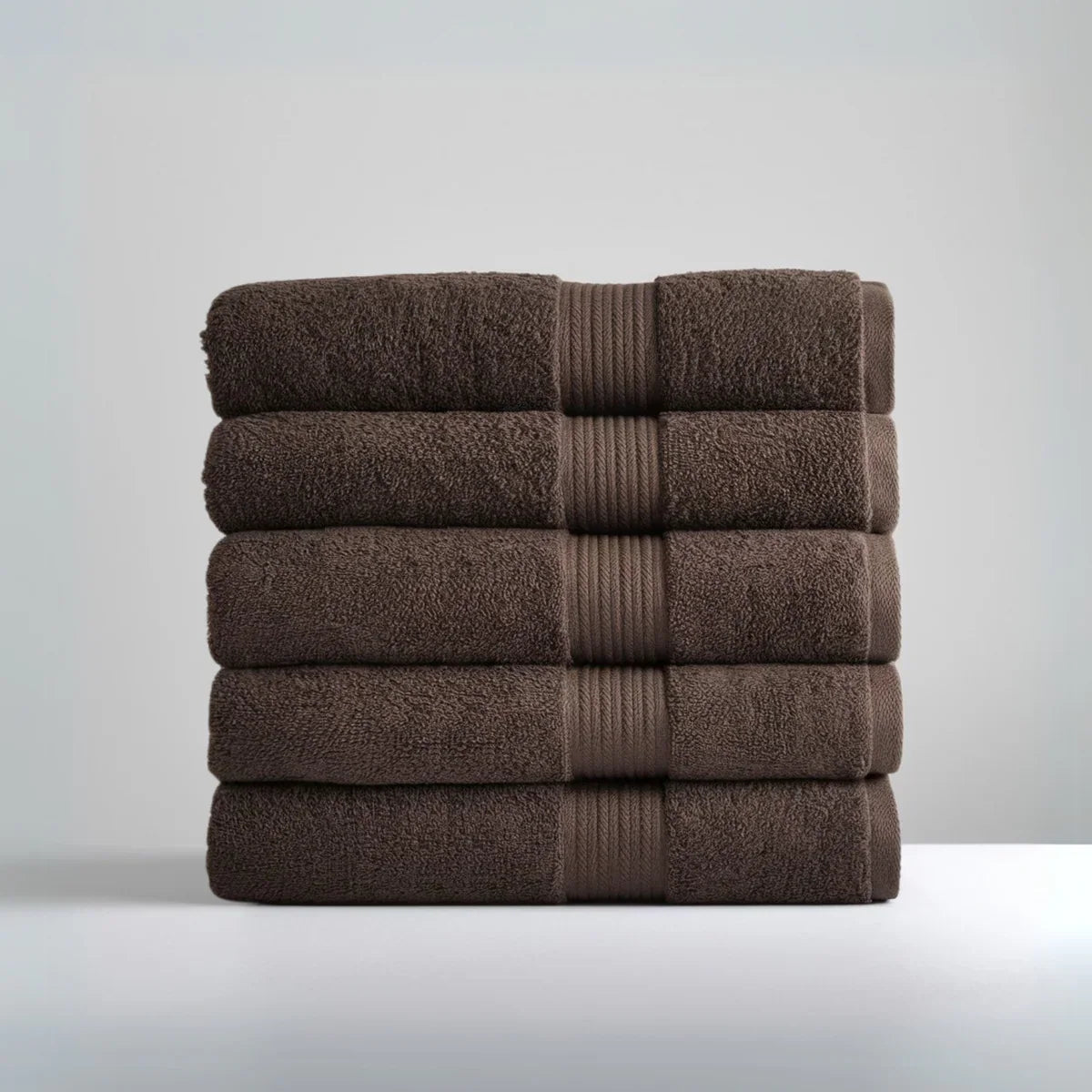 Ultrasoft Egyptian Cotton Hand Towels 5pcs - Dark Brown