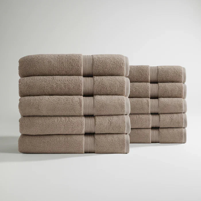 Ultrasoft Egyptian Cotton Hand Towels 10pcs - Beige