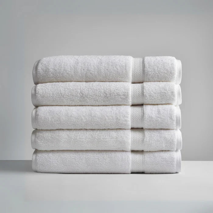 Ultrasoft Egyptian Cotton Bath Towels 5pcs - Pure White