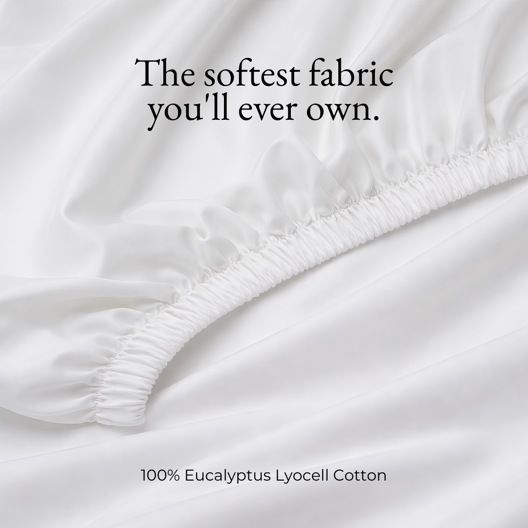 Eucalyptus Lyocell Fitted Sheet - Cloud White
