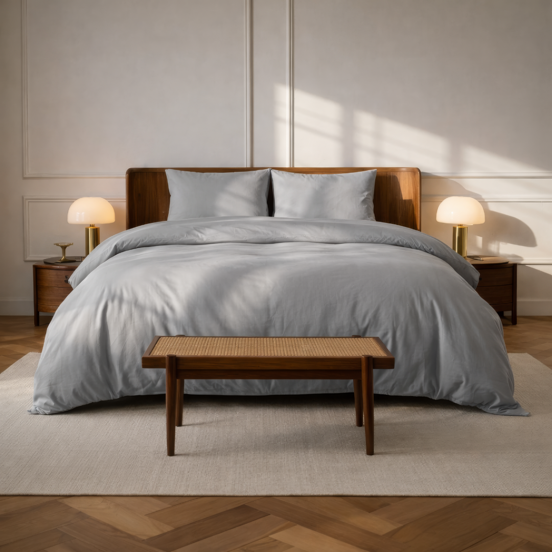 Eucalyptus Lyocell Fitted Sheet - Stone Grey