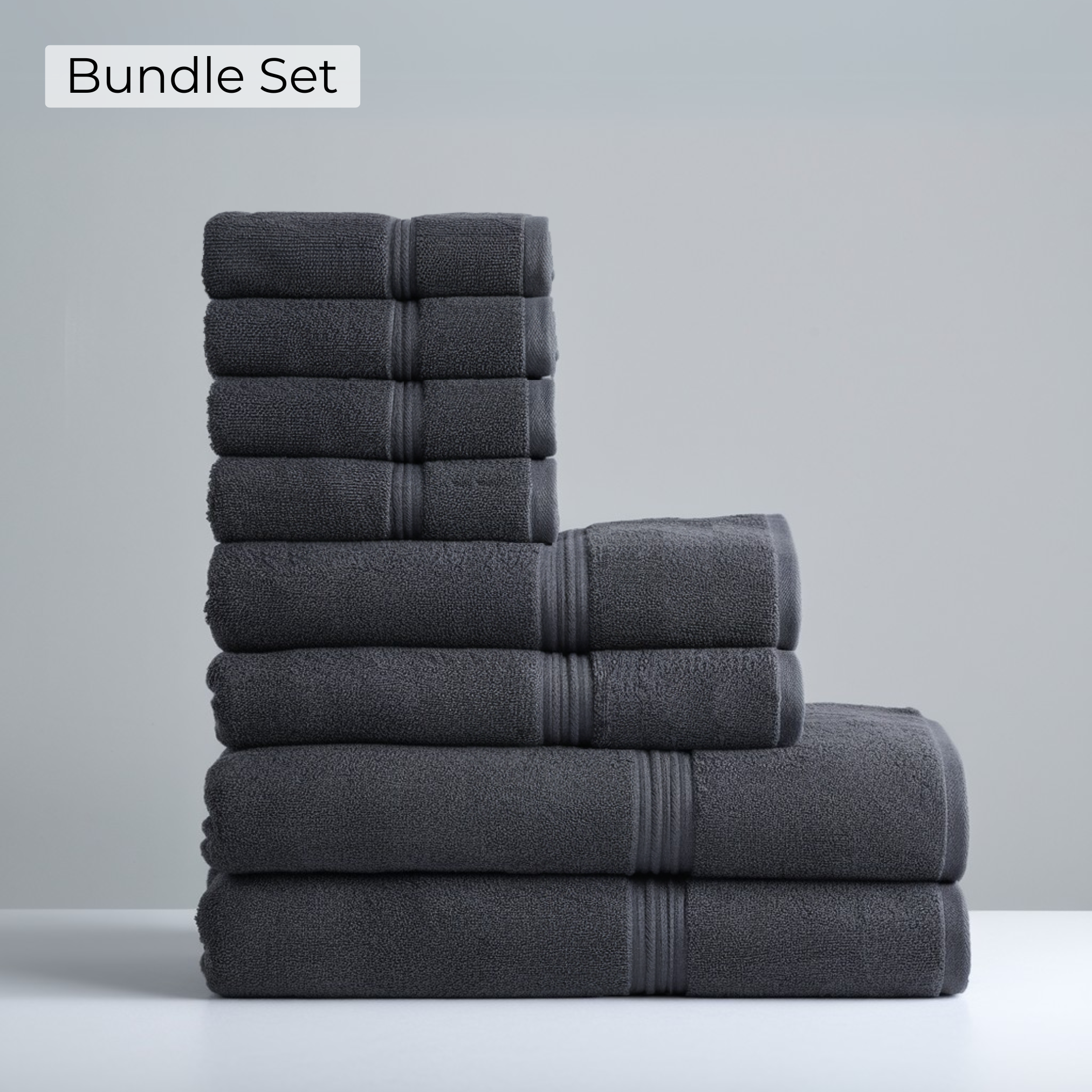 Ultrasoft Complete Bath Bundle 8pcs - Dark Grey